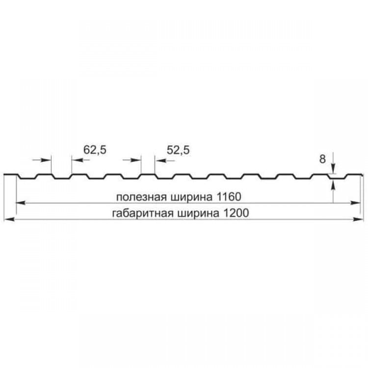 Профнастил 0,55 С8 RAL 3005 (винно-красный) в Санкт-Петербурге фото 2