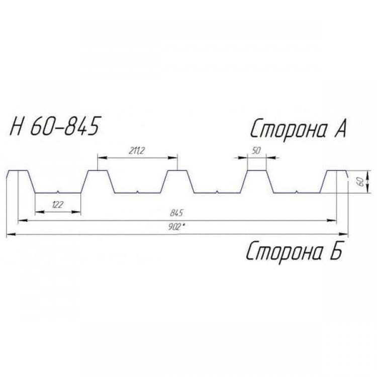 Профнастил 0,5 Grand Line Н60 Quarzit lite RAL 3009 (оксид красный) в Санкт-Петербурге фото 2