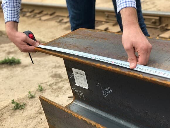 Измерение длины рулеткой